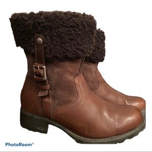 UGG Bellevue 1914 Leather Moto Boots Size 8